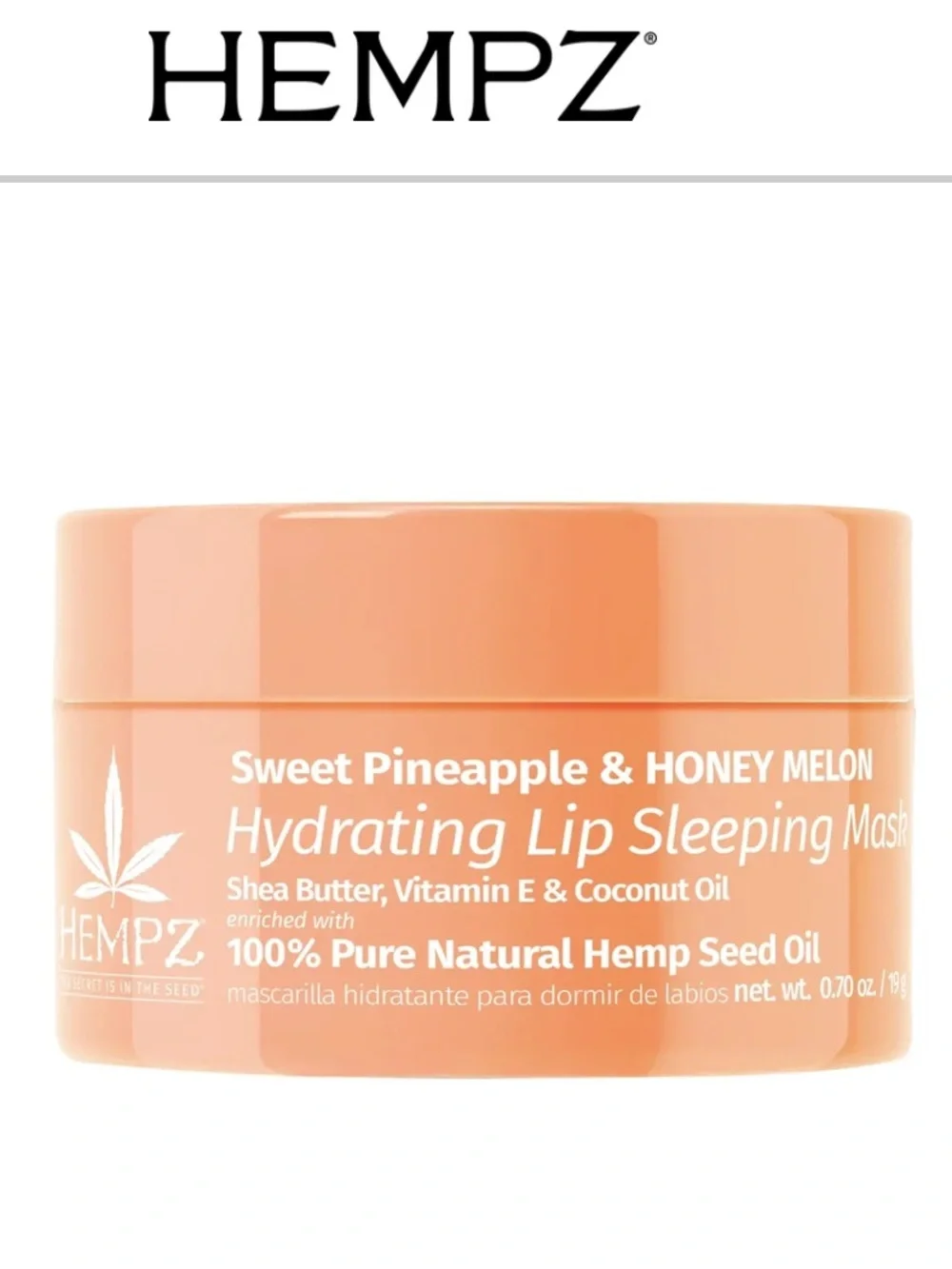 🆕 HEMPZ Hydrating Lip Sleeping Mask Sweet Pineapple & Honey Melon